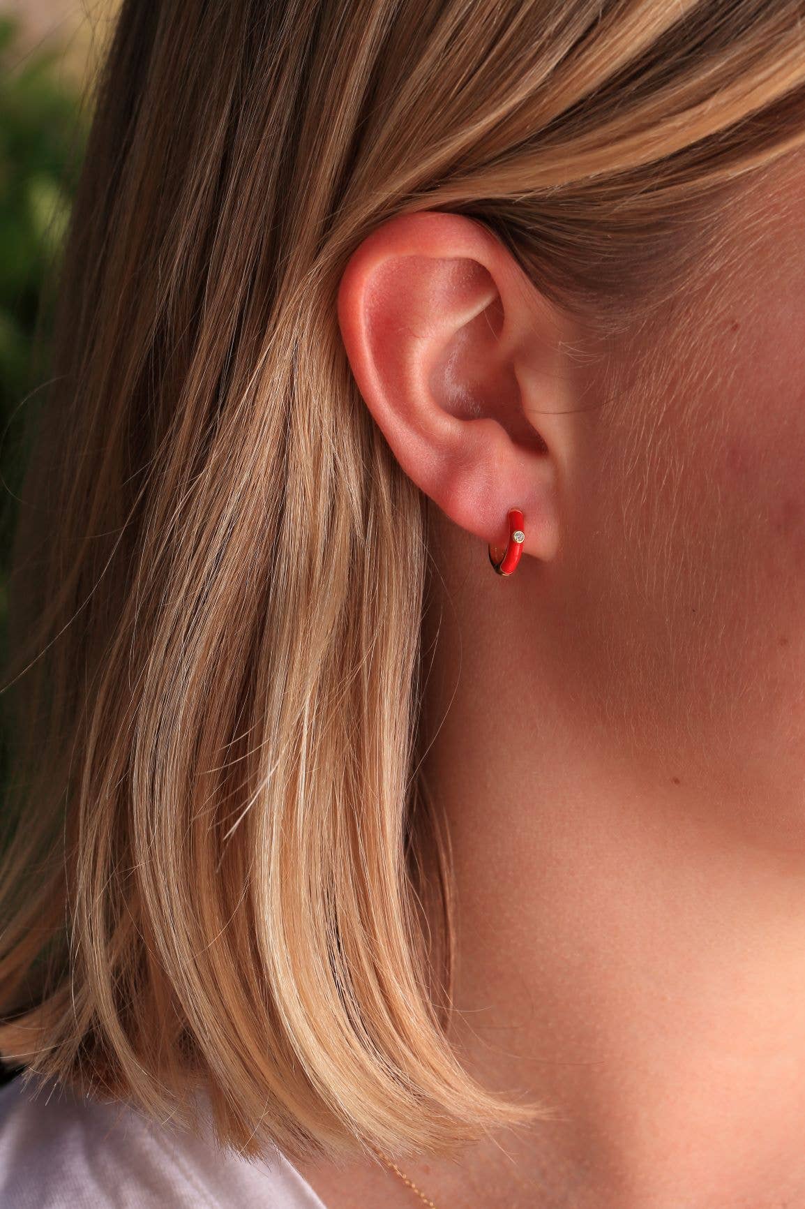 Green Game Day Huggies Earrings
