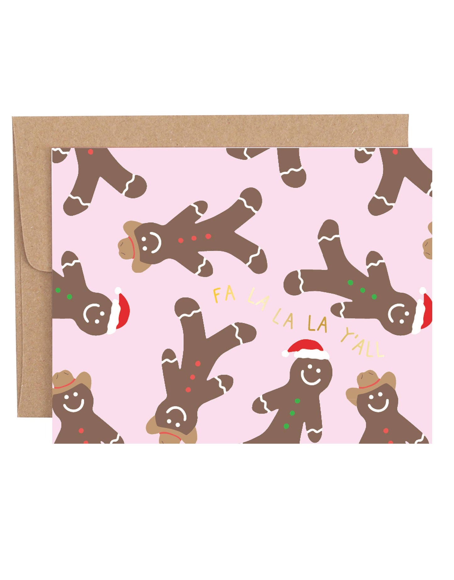 Fa La La Y'all Gingerbread Holiday Greeting Card