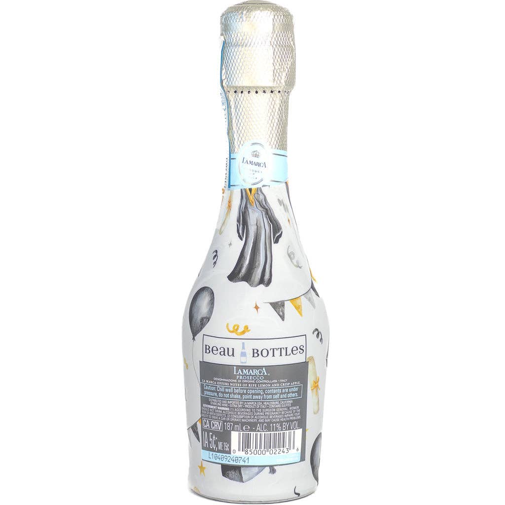 Beau Bottles Black and Gold Graduation - MINI Prosecco Collection - Six Pack
