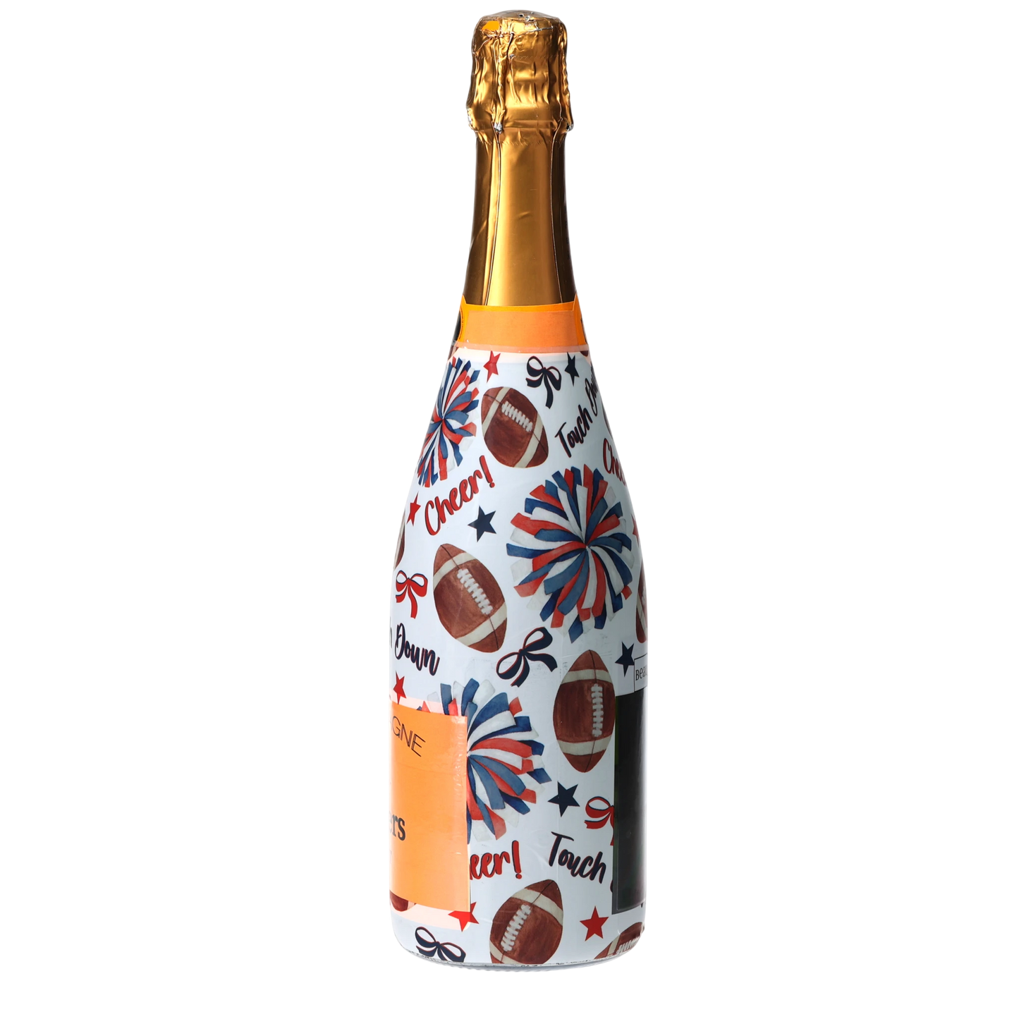 Red & Navy Game Day Champagne Bottle Wrap