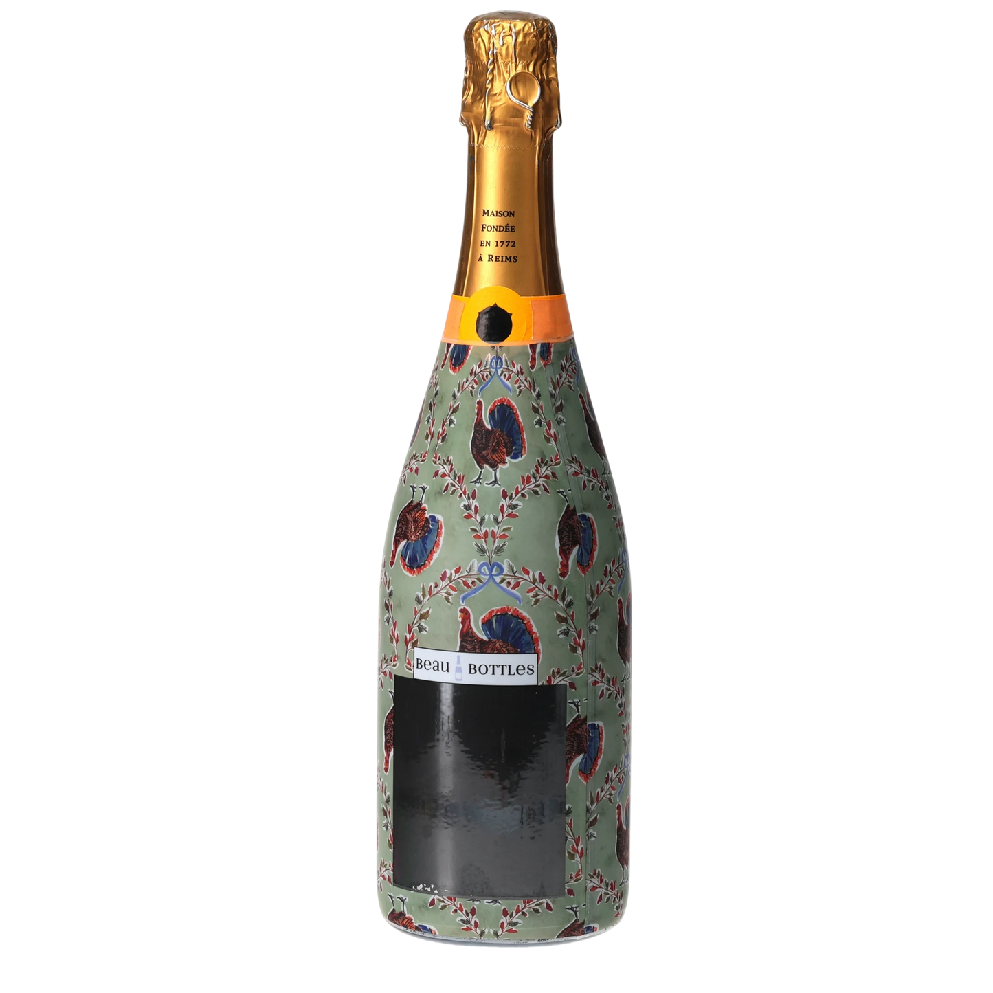 Autumn Turkey Trellis Champagne Bottle Wrap