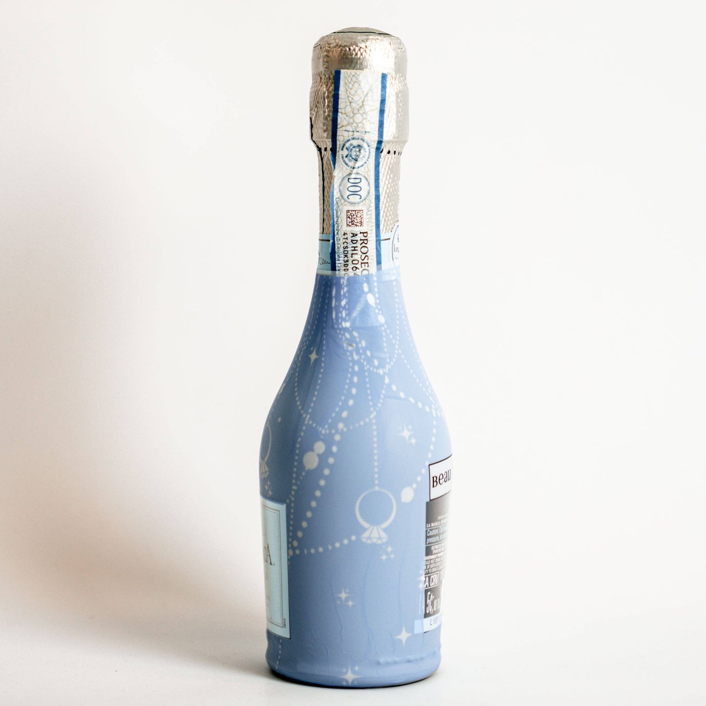 Beau Bottles Blue Pearls and Prosecco - MINI Prosecco Collection - Six Pack