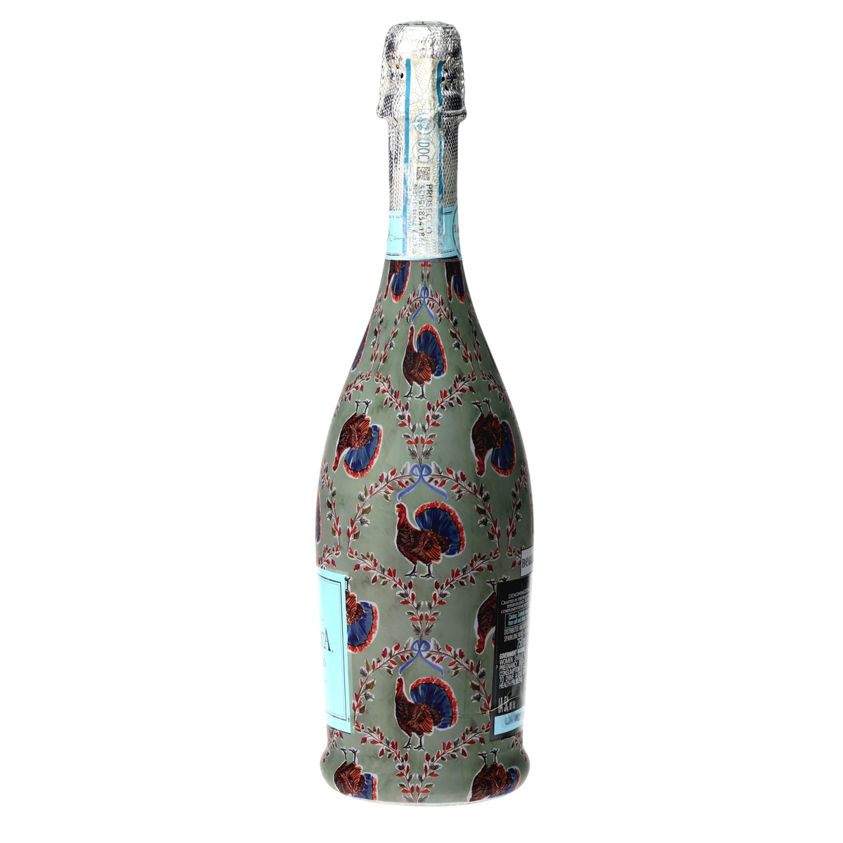 Autumn Turkey Trellis Prosecco Bottle Wrap