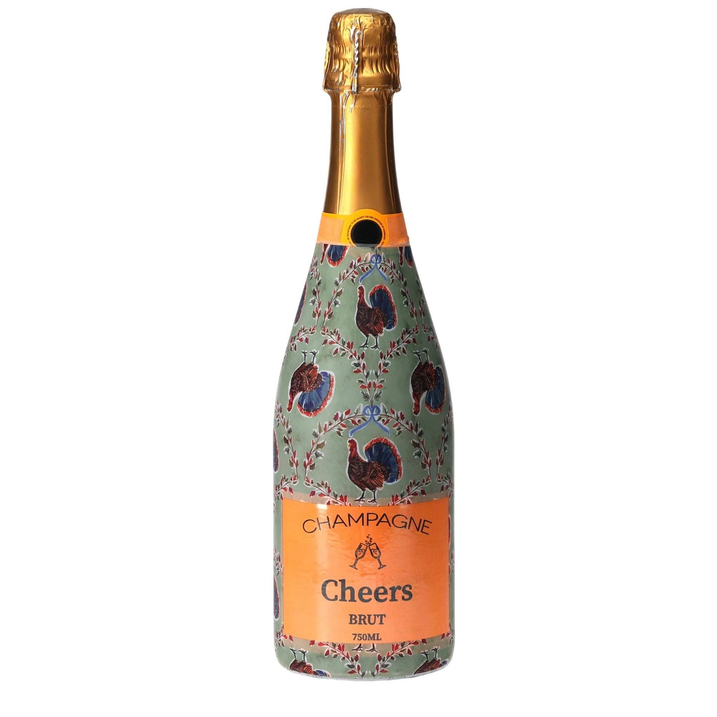 Autumn Turkey Trellis Champagne Bottle Wrap