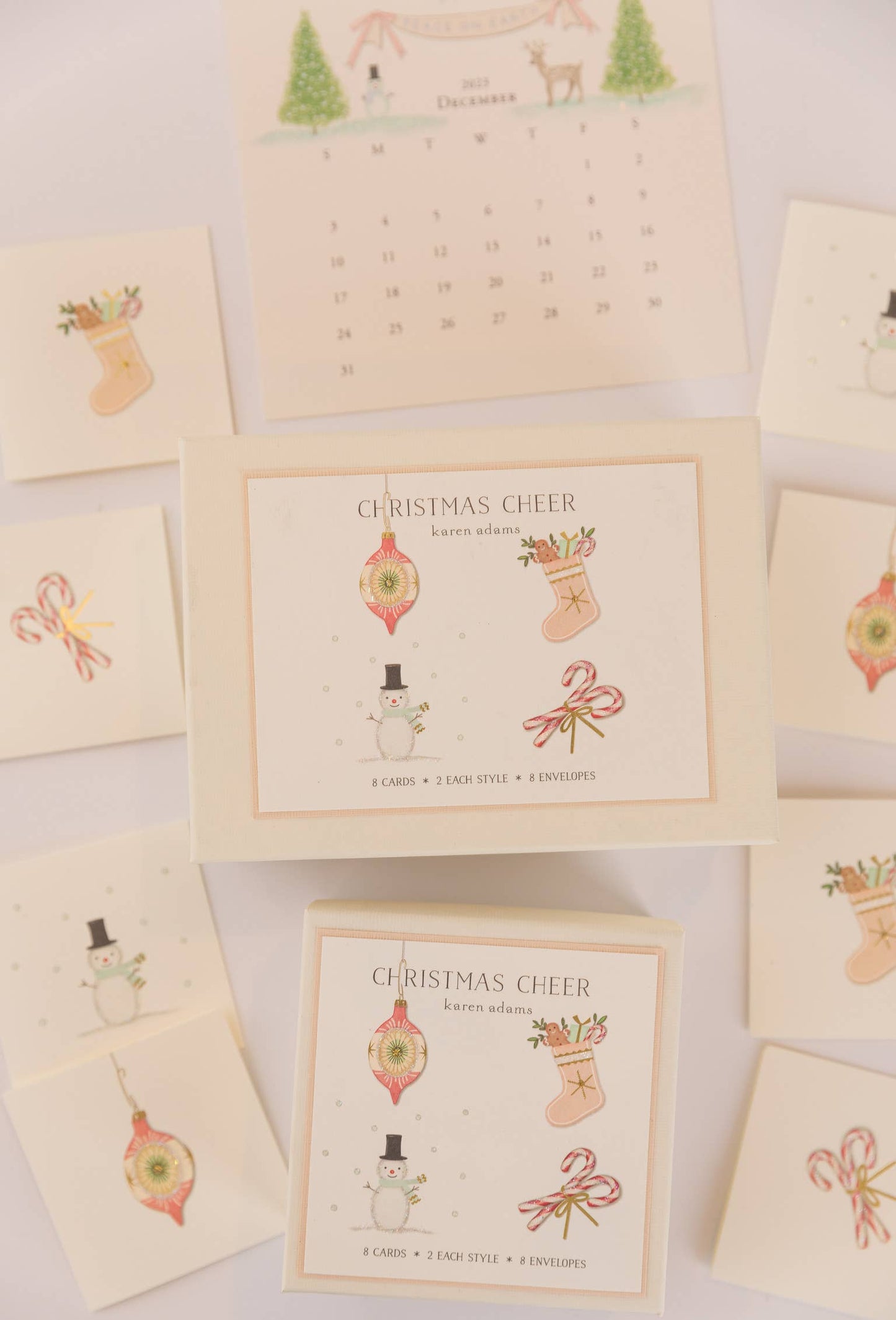Christmas Cheer Note Card Box | Karen Adams Designs