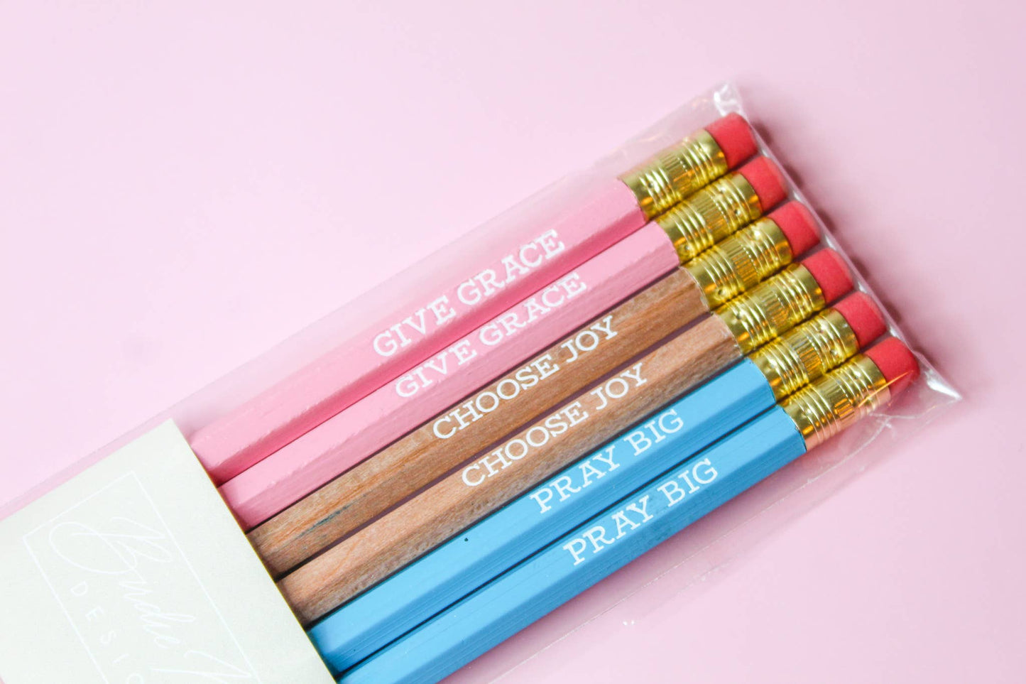 Give Grace, Choose Joy, Pray Big | Life Motto Pencil Set