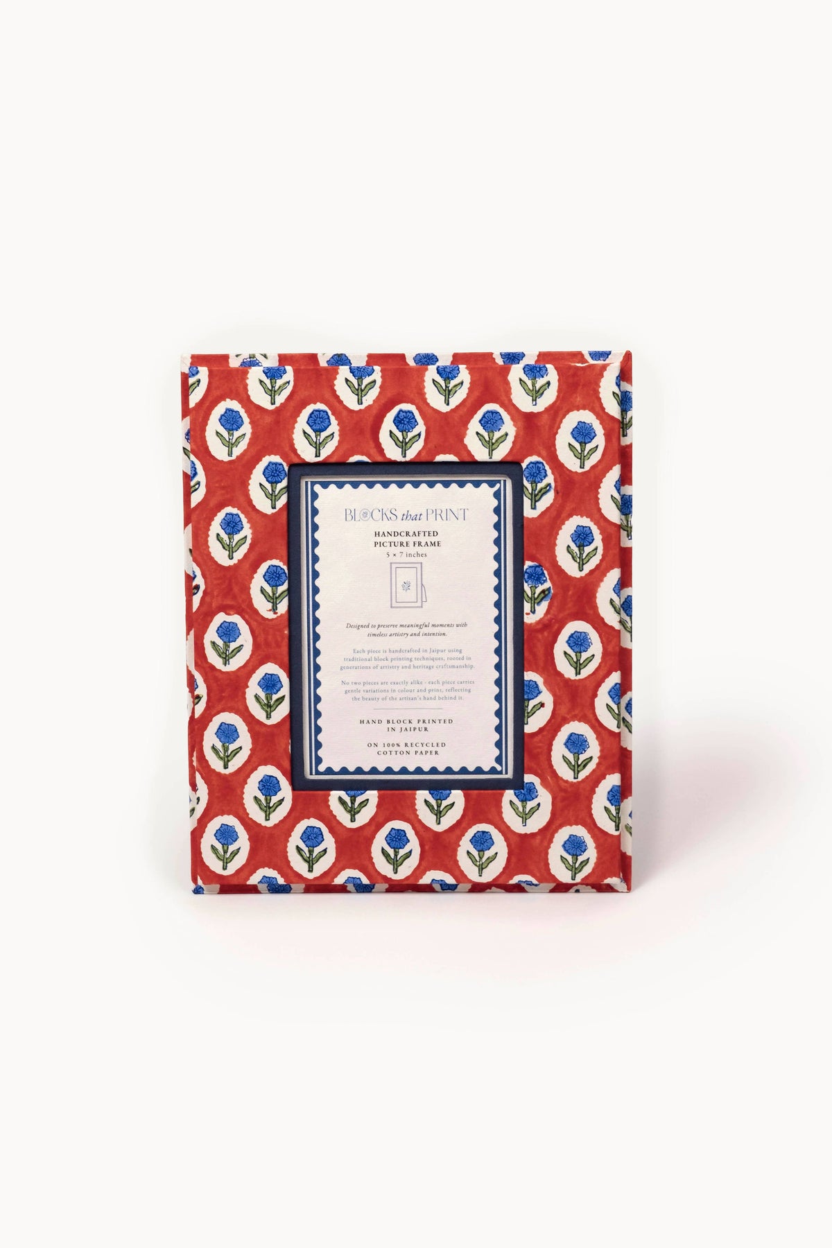 Block Print Photo Frame (5x7)