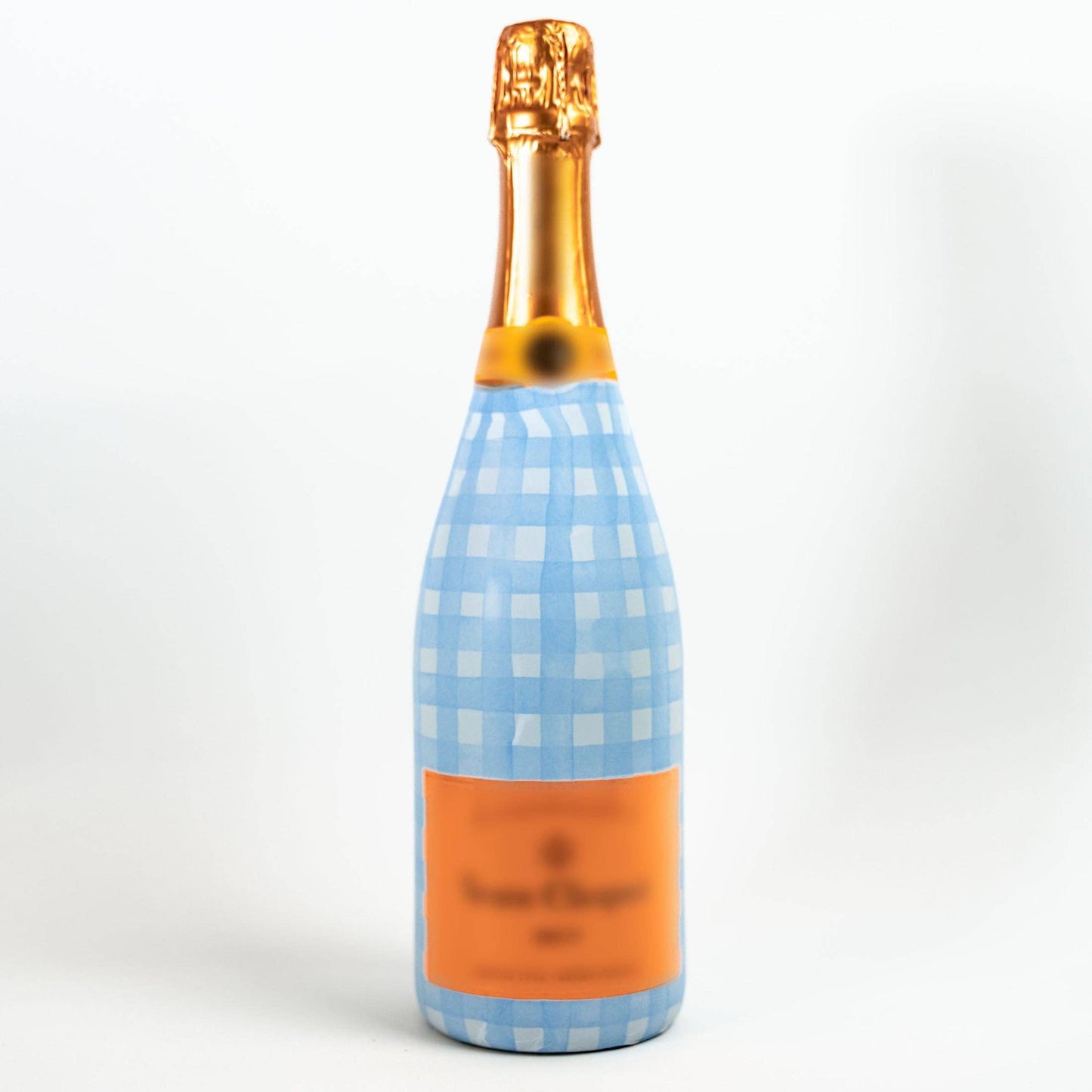 Beau Bottles Powder Blue Picnic Gingham- Champagne Collection