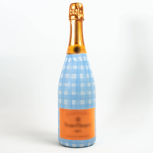 Beau Bottles Powder Blue Picnic Gingham- Champagne Collection
