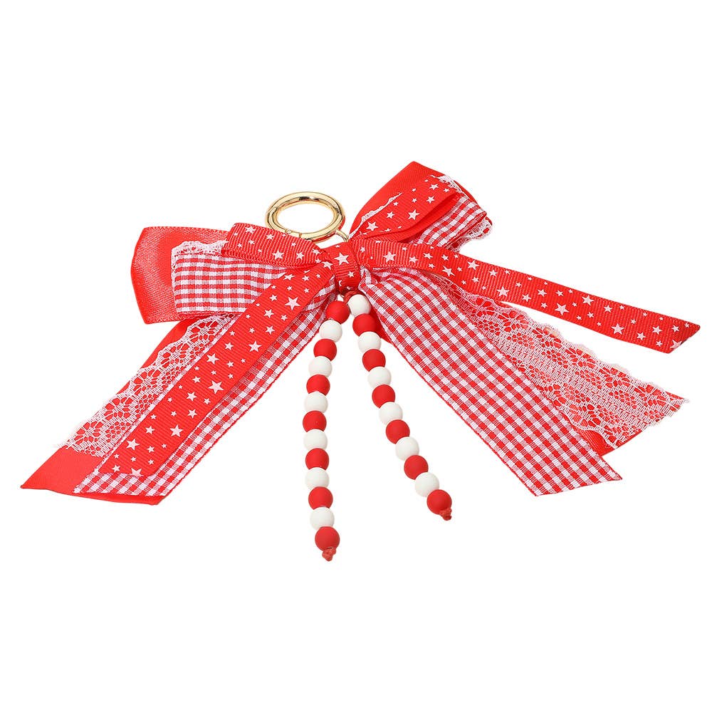 Triple Layered Bow Keychain | Game Day Cute Accessories