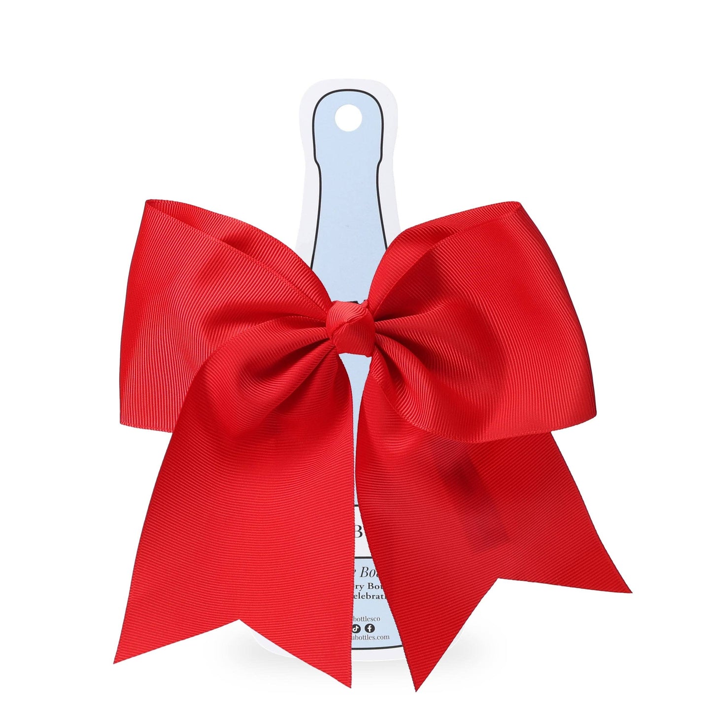 Hot Red Grosgrain Bottle Bow