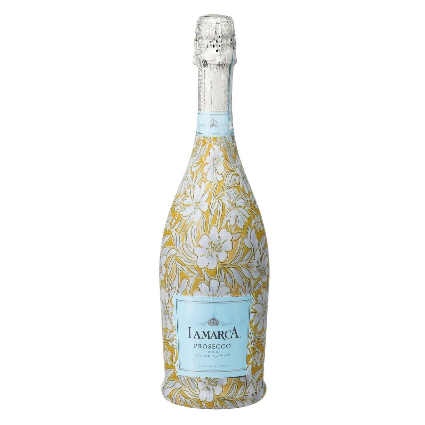 Grandmillennial Gold Flower Prosecco Bottle Wrap