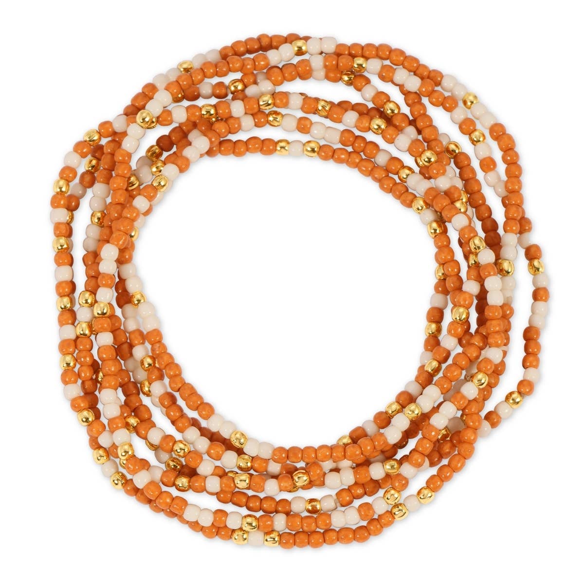 Stretch Seed Bead GAME DAY Bracelets: Green/White