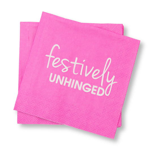Festively Unhinged - Cocktail Napkin