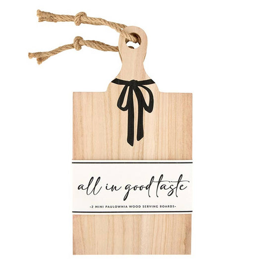 Mini Paulownia Wood Boards - Set of 2