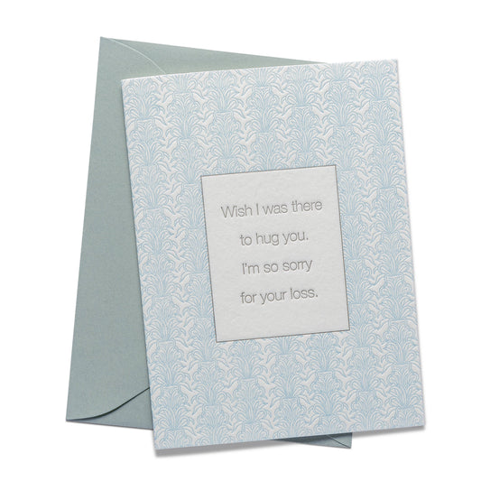 Hug | Letterpress Greeting Card | Sympathy