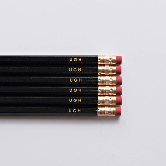 Ugh Gold Foil Pencils,  Office Supplies, set of 6
