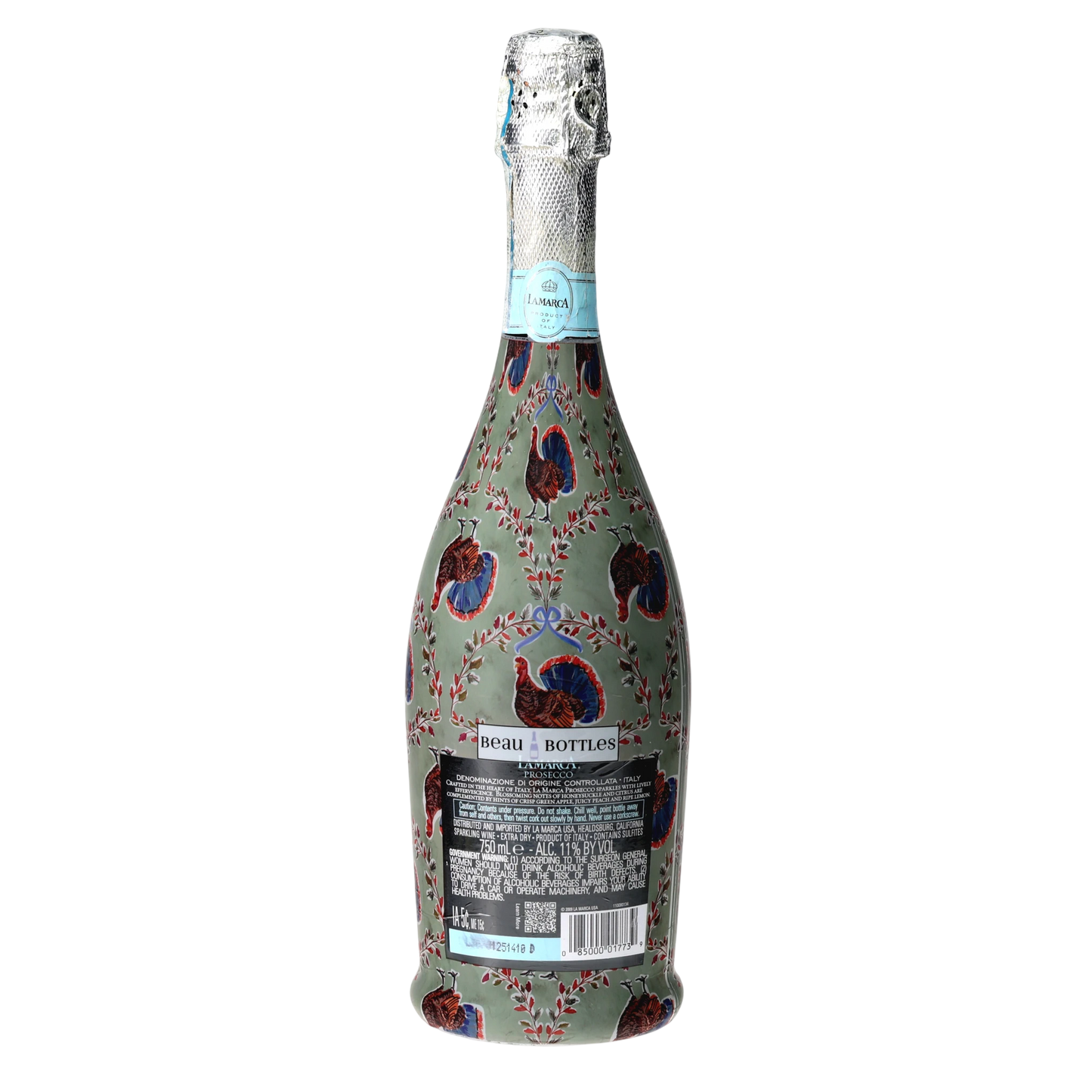 Autumn Turkey Trellis Prosecco Bottle Wrap