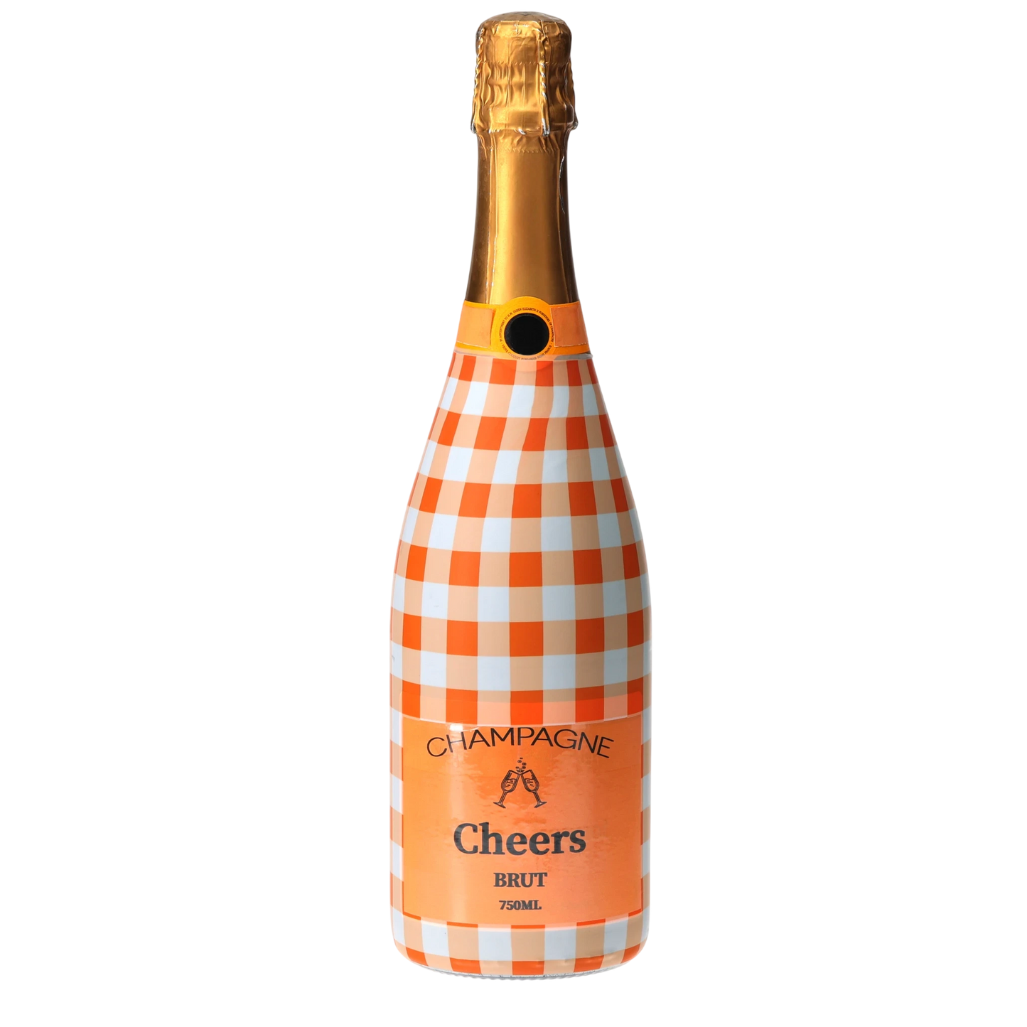 Orange & White Gingham  Champagne