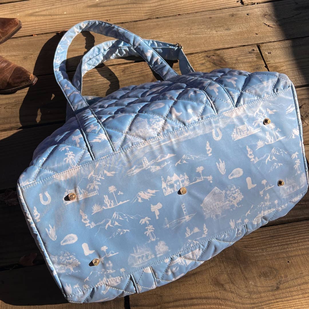 Toile Coastal Cowboy Duffle Bag