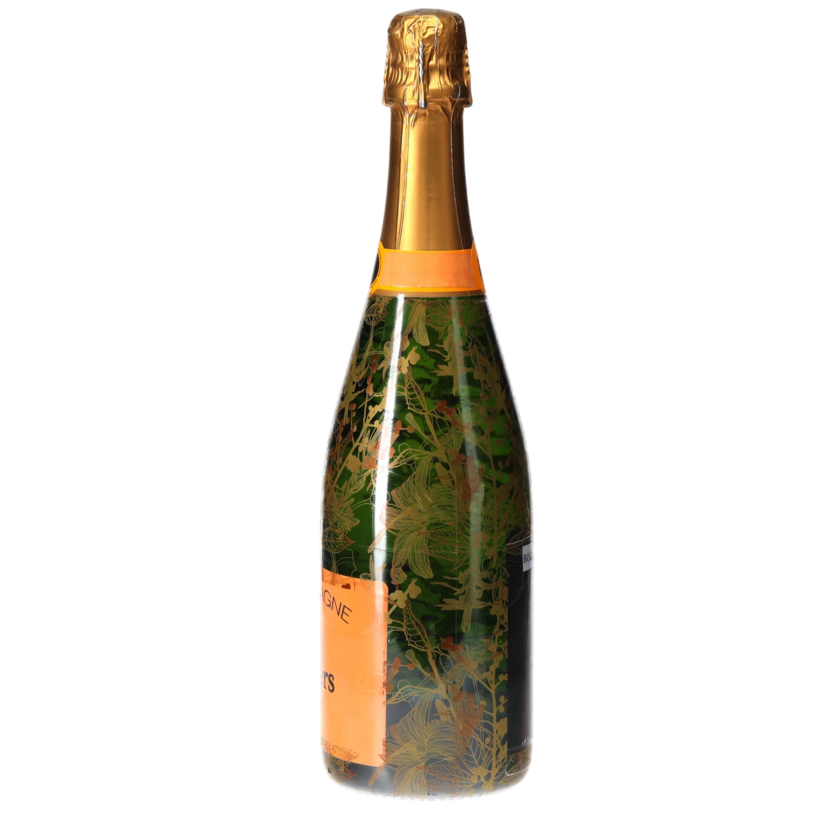 Clear Golden Botanical Champagne Bottle Wrap