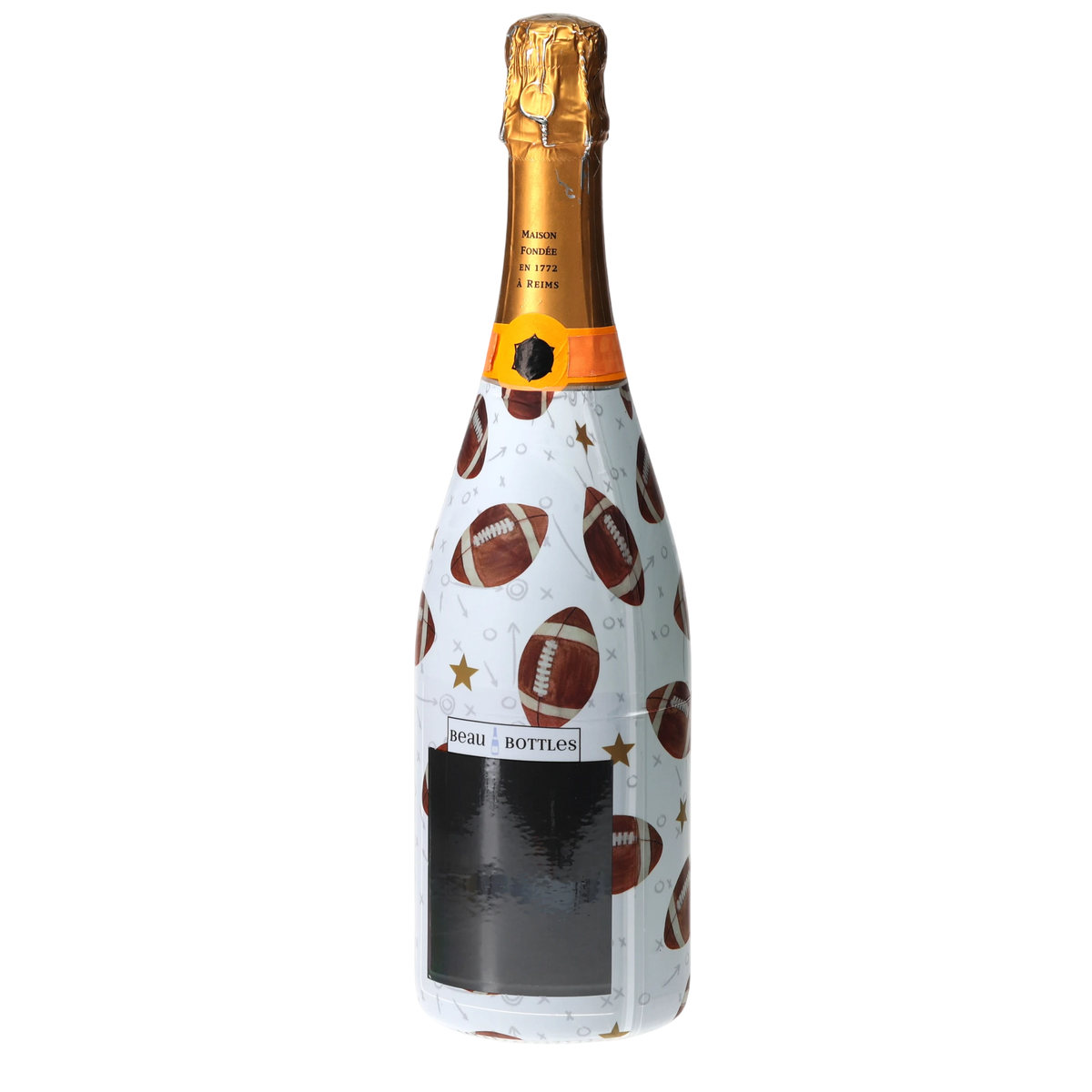 Footballs Champagne Bottle Wrap