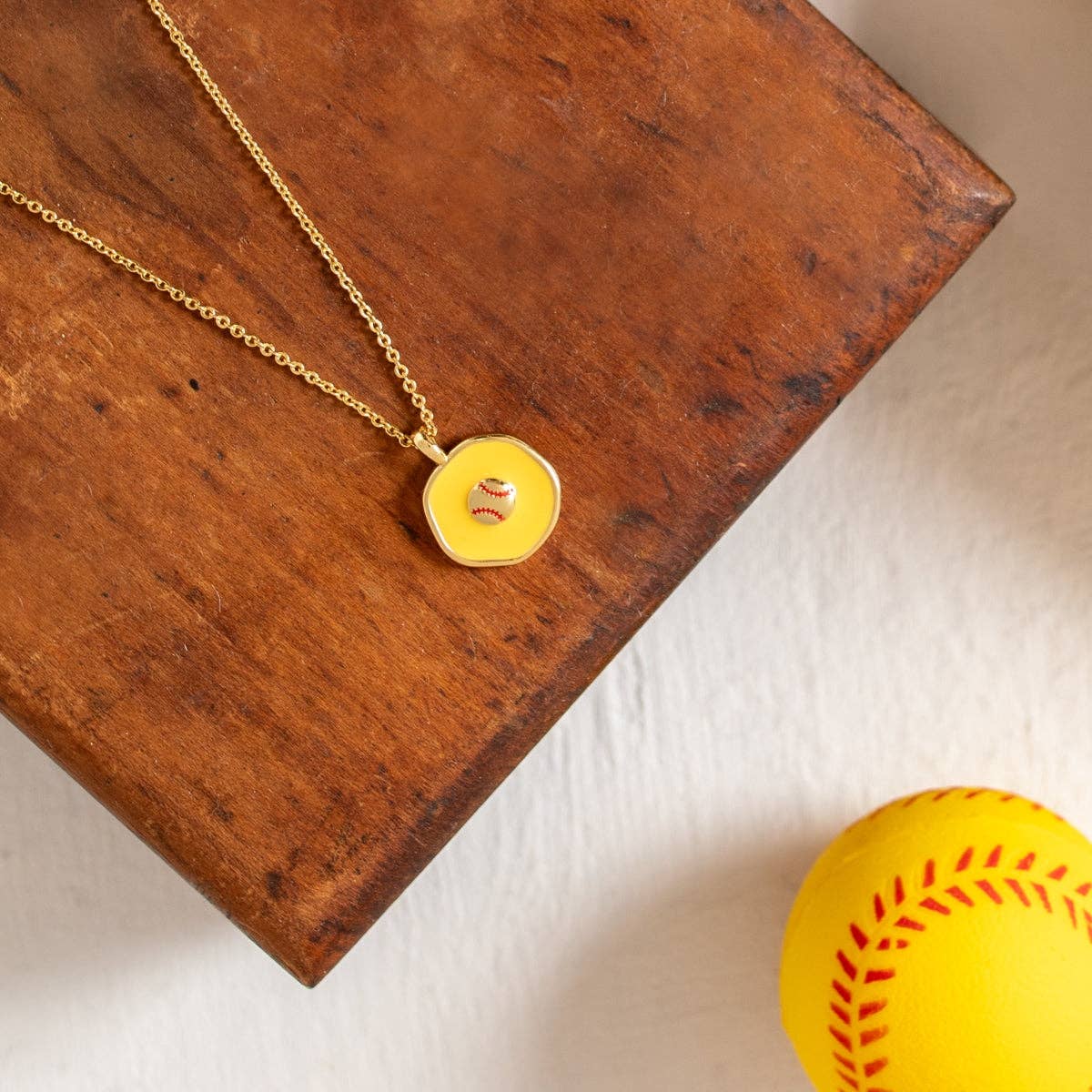 Home Run! Softball Pendant Necklace