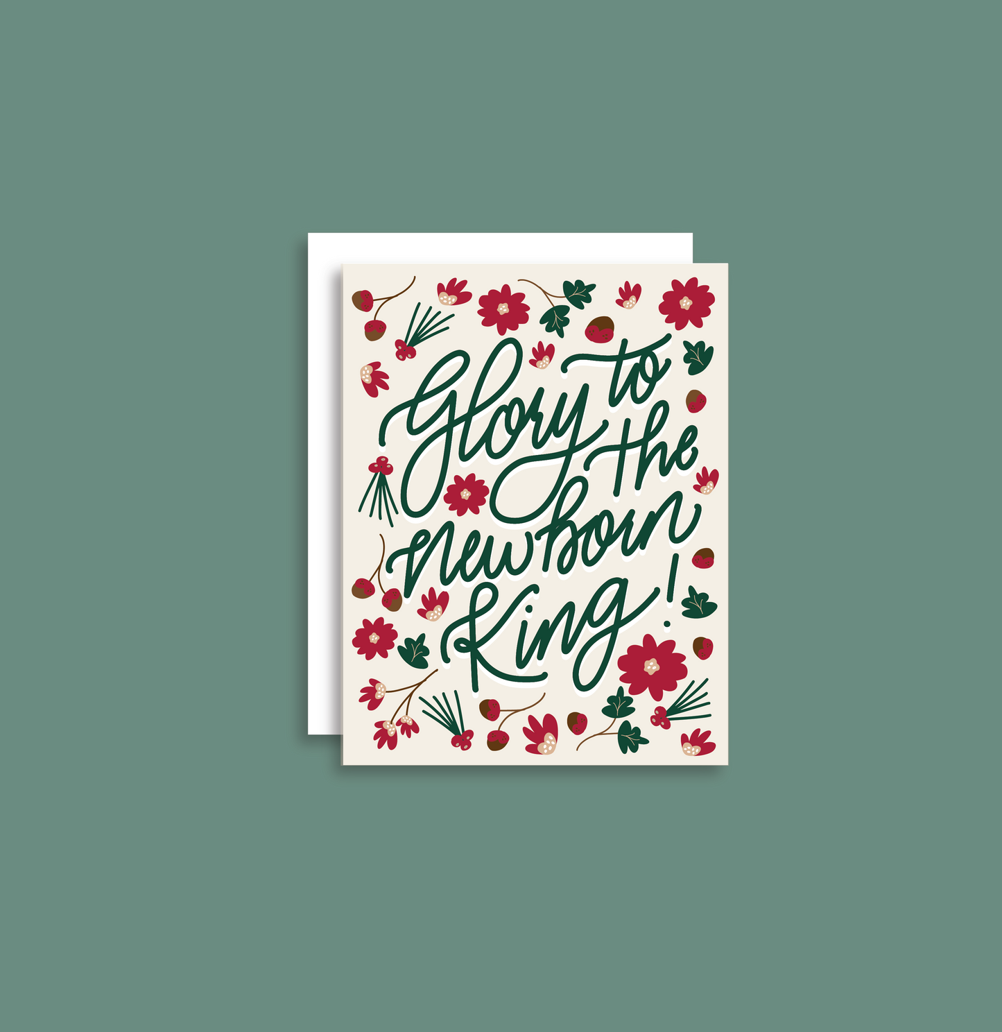 Glory to the Newborn King! | Christmas Card with Envelope | Holiday ChristmasCard