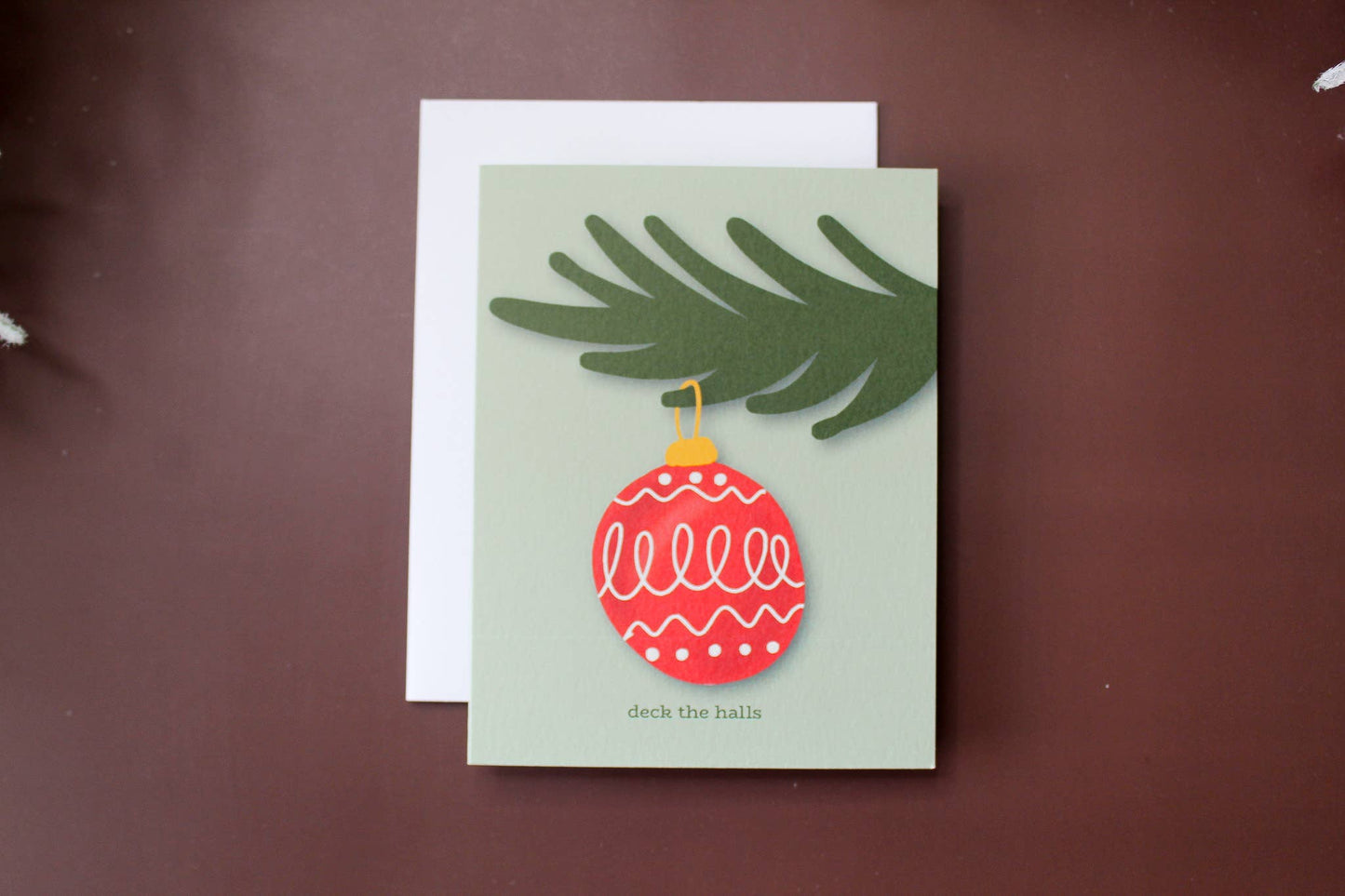 Deck the Halls Vintage Christmas Holiday Greeting Card