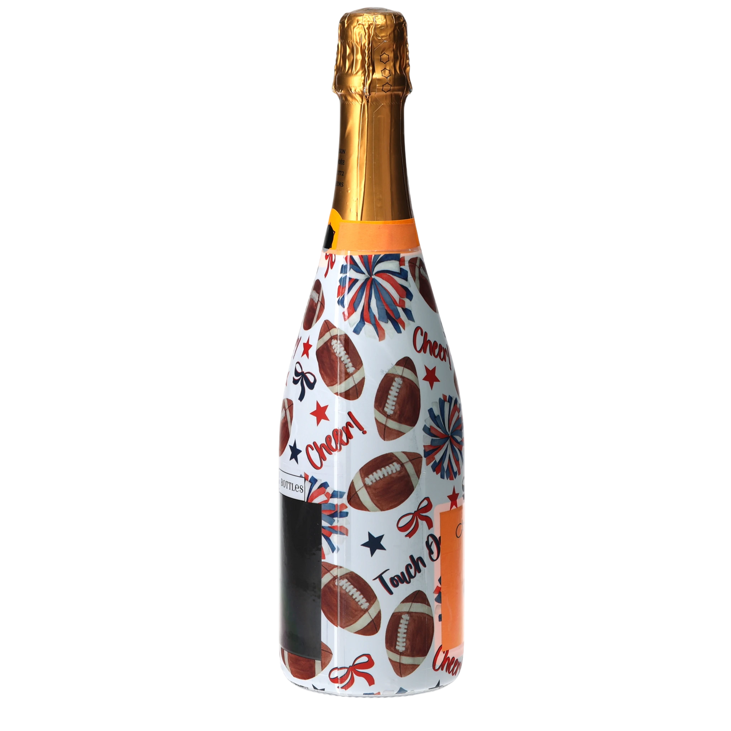 Red & Navy Game Day Champagne Bottle Wrap