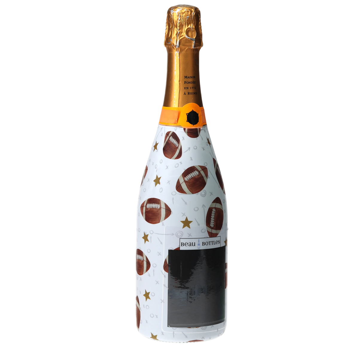 Footballs Champagne Bottle Wrap
