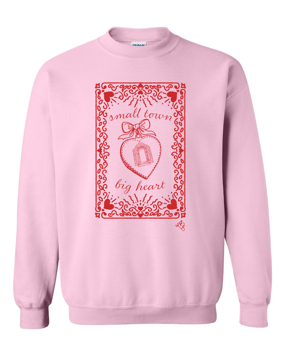 Small Town 💖 Big Heart Crewneck