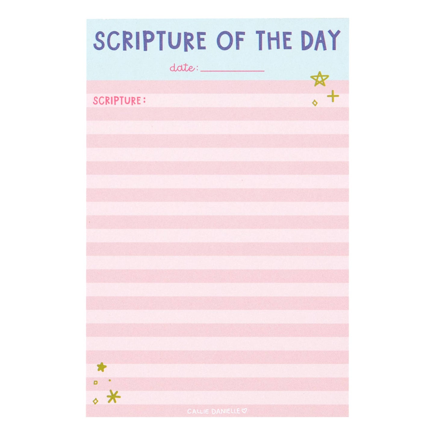 Scripture of the Day Pink 4x6 Notepad