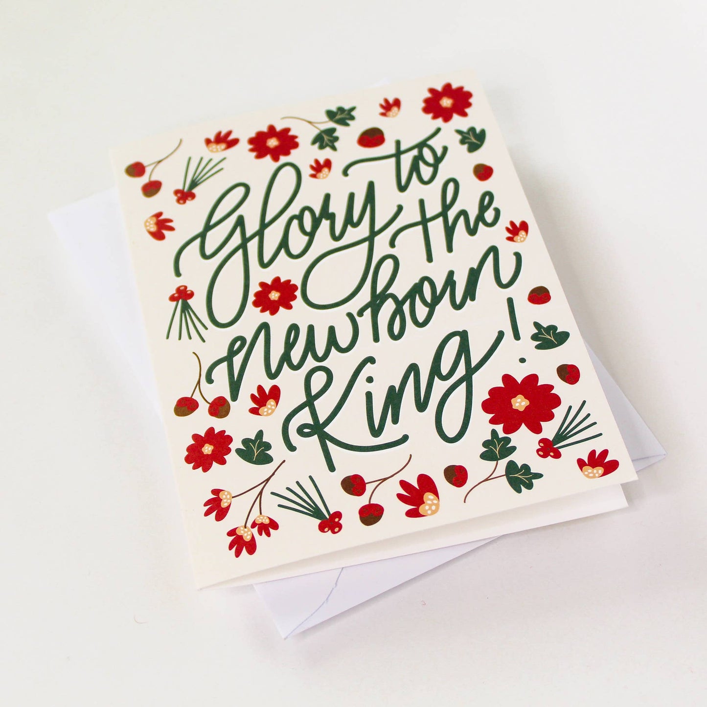 Glory to the Newborn King! | Christmas Card with Envelope | Holiday ChristmasCard