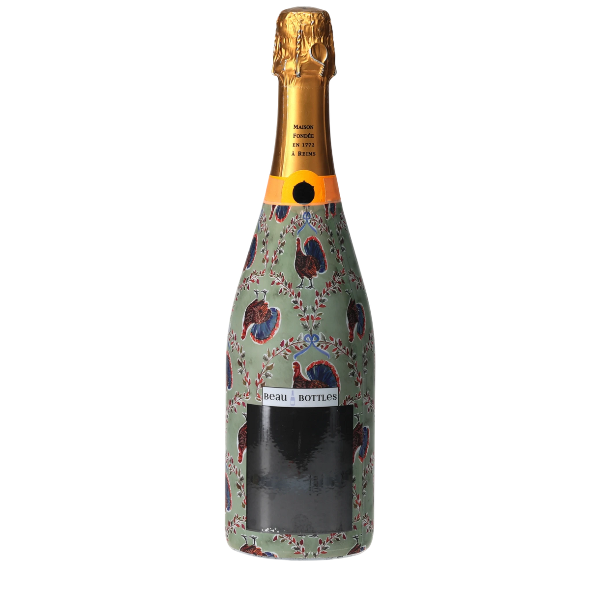 Autumn Turkey Trellis Champagne Bottle Wrap