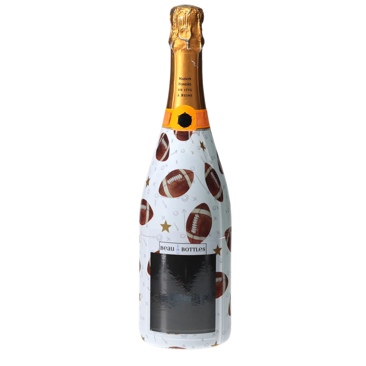 Footballs Champagne Bottle Wrap
