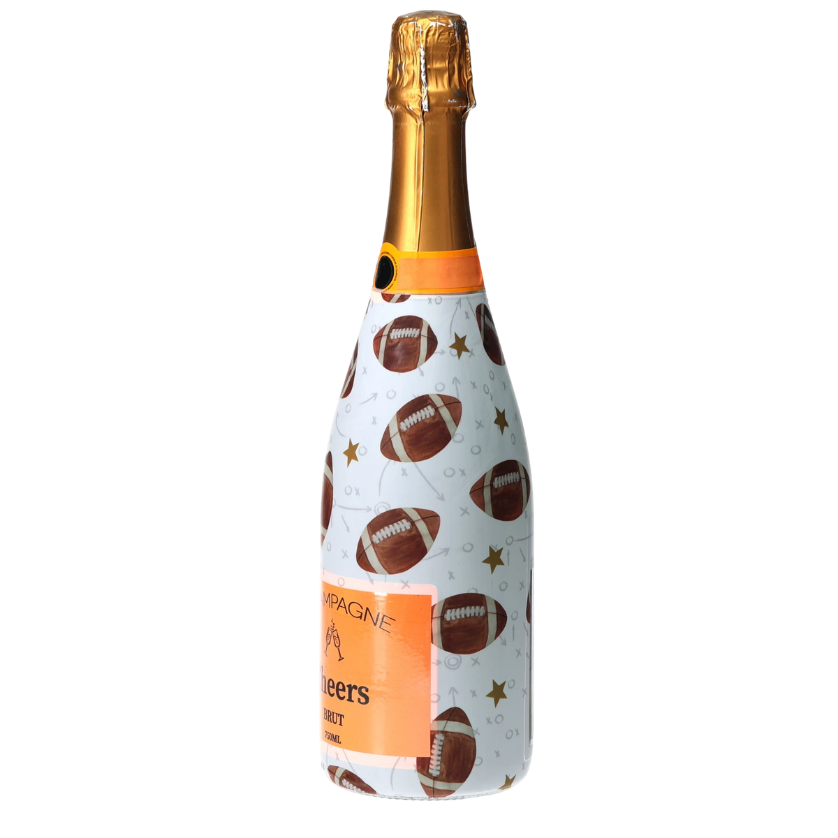 Footballs Champagne Bottle Wrap