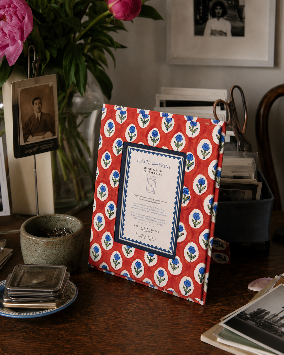 Block Print Photo Frame (5x7)