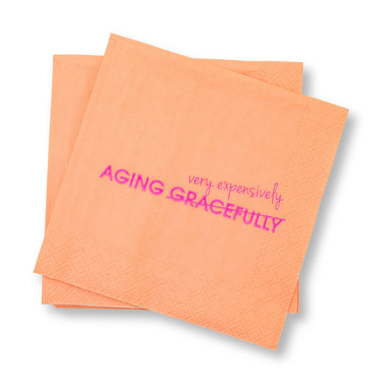 Aging Expensively - Cocktail Napkin
