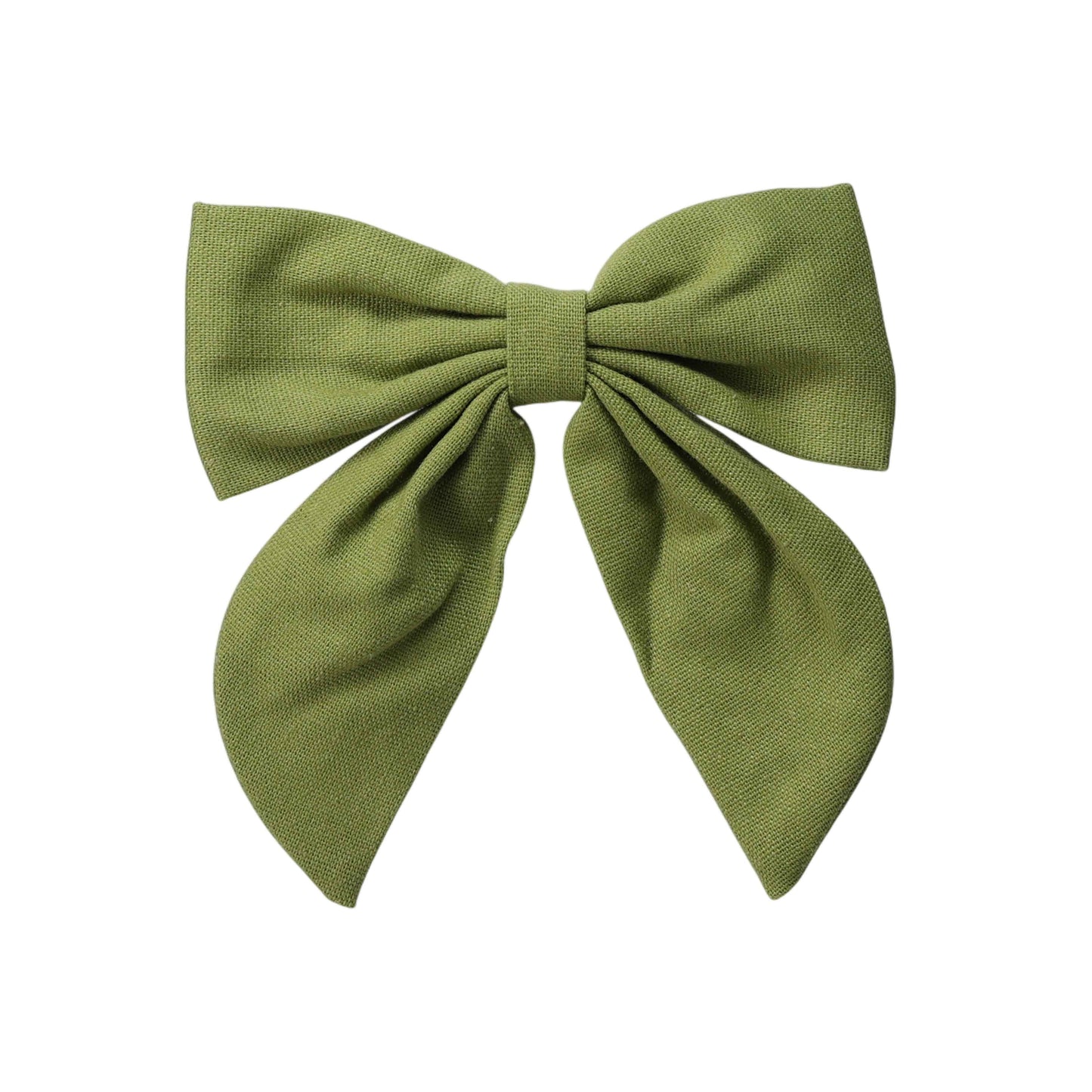 Green Linen Bottle Bow