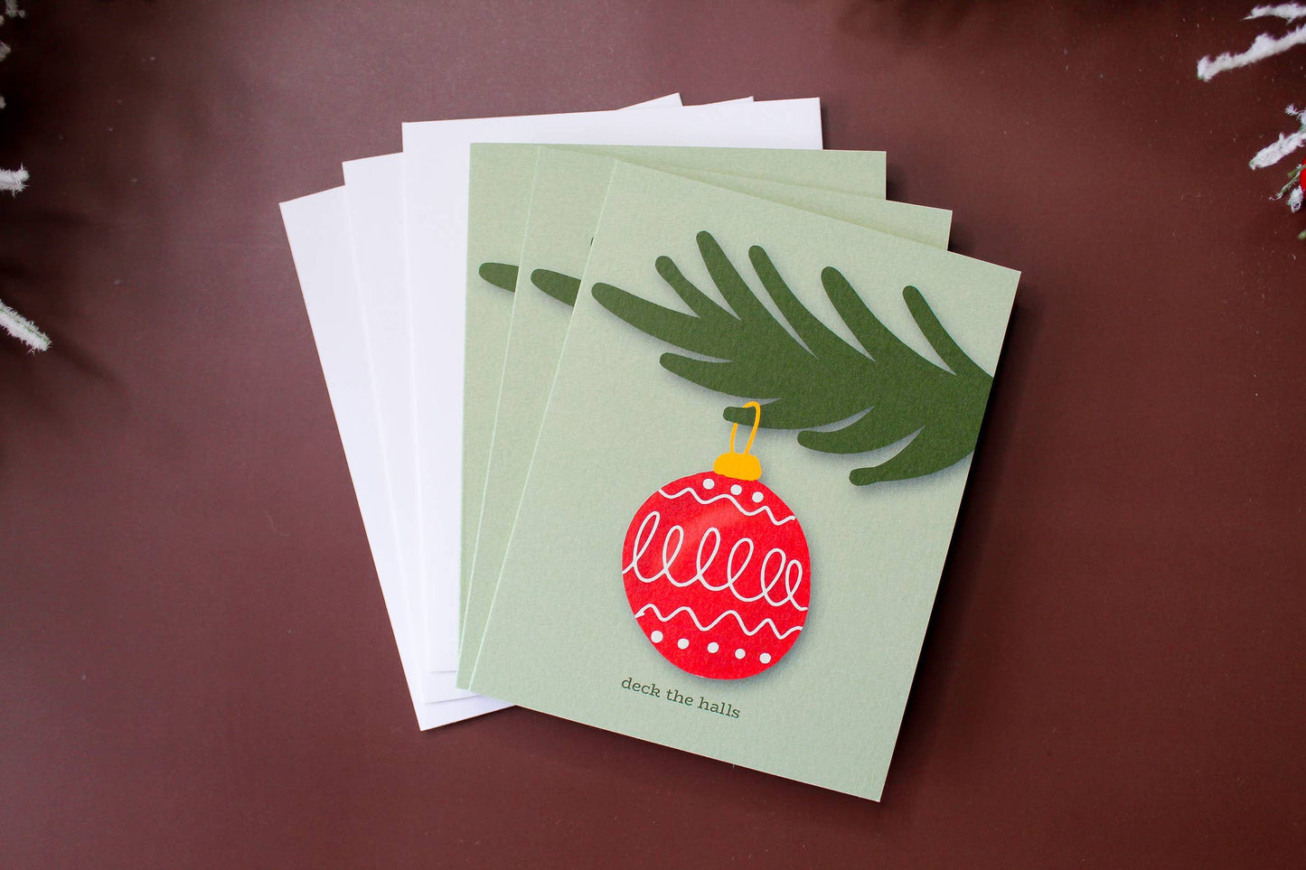 Deck the Halls Vintage Christmas Holiday Greeting Card