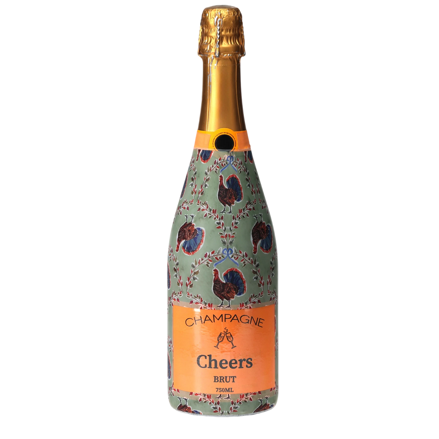 Autumn Turkey Trellis Champagne Bottle Wrap