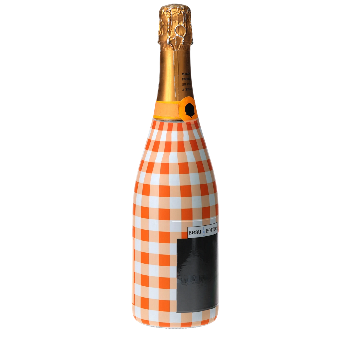 Orange & White Gingham  Champagne