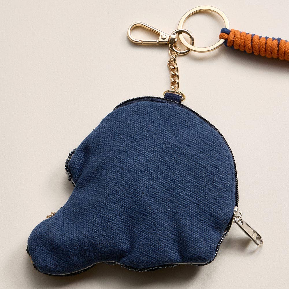 Football Coin Purse | Blue Sequins
