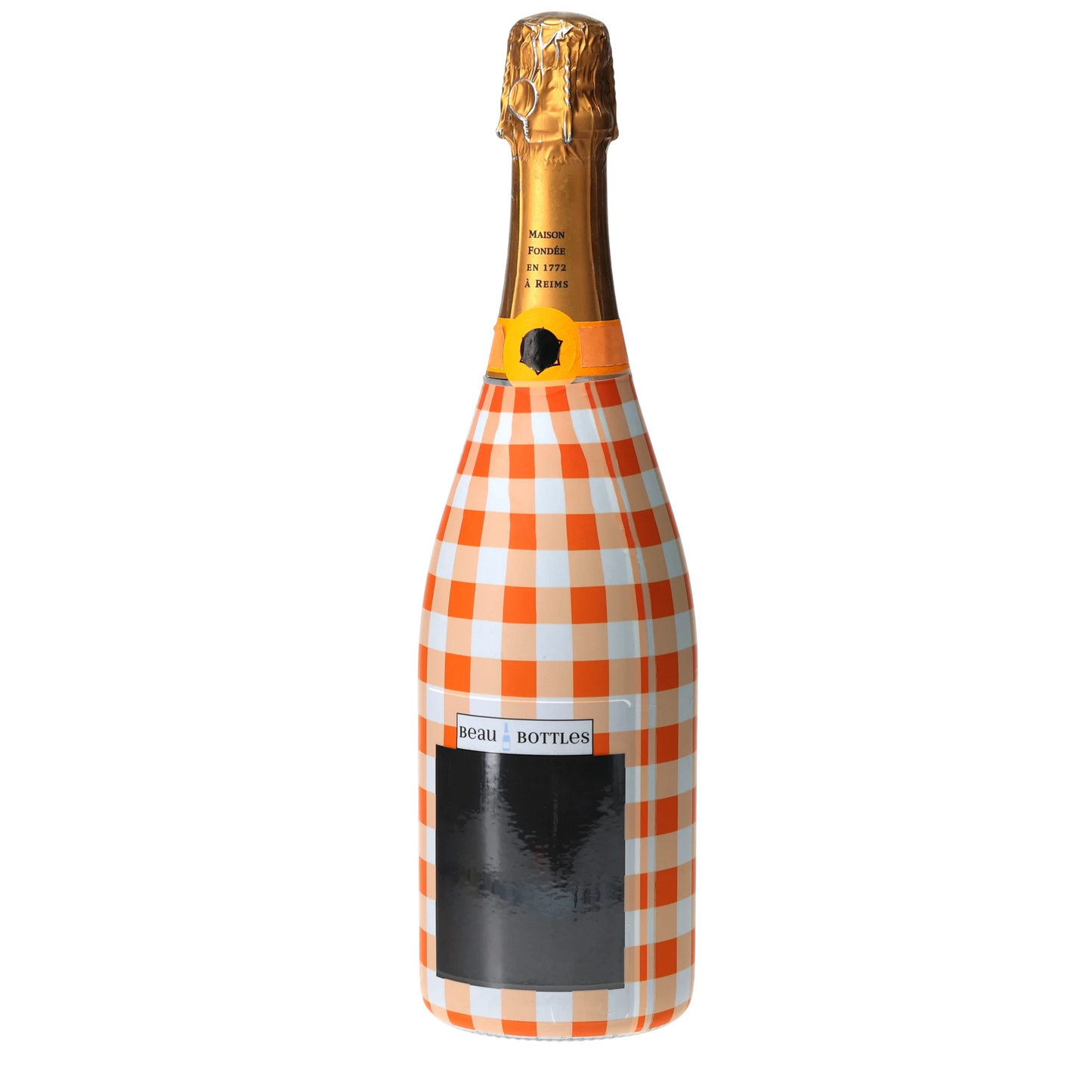 Orange & White Gingham  Champagne
