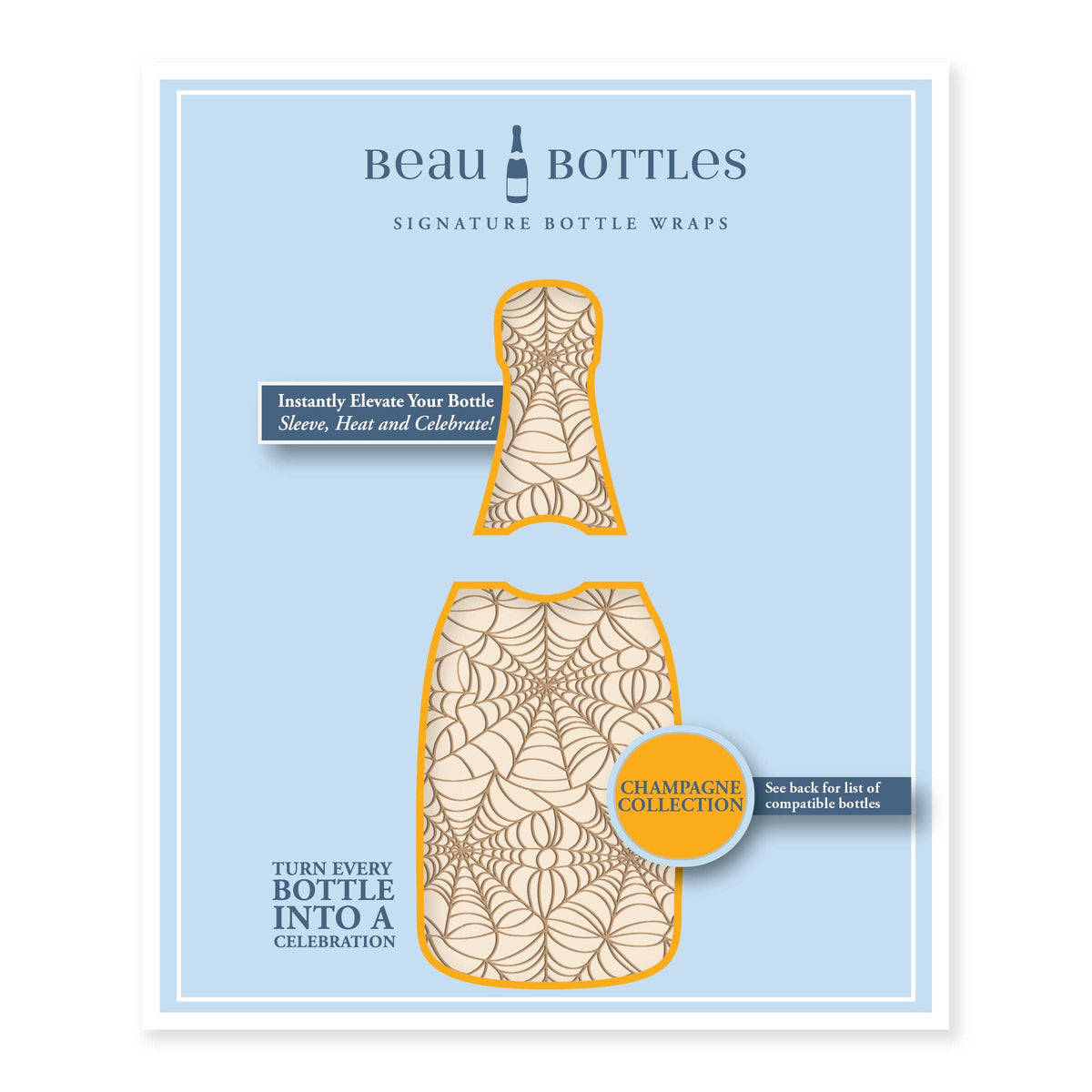 Autumn Web Champagne Bottle Wrap
