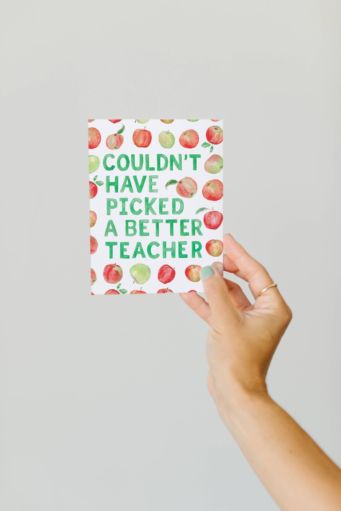 Apple Teacher Greeting Card