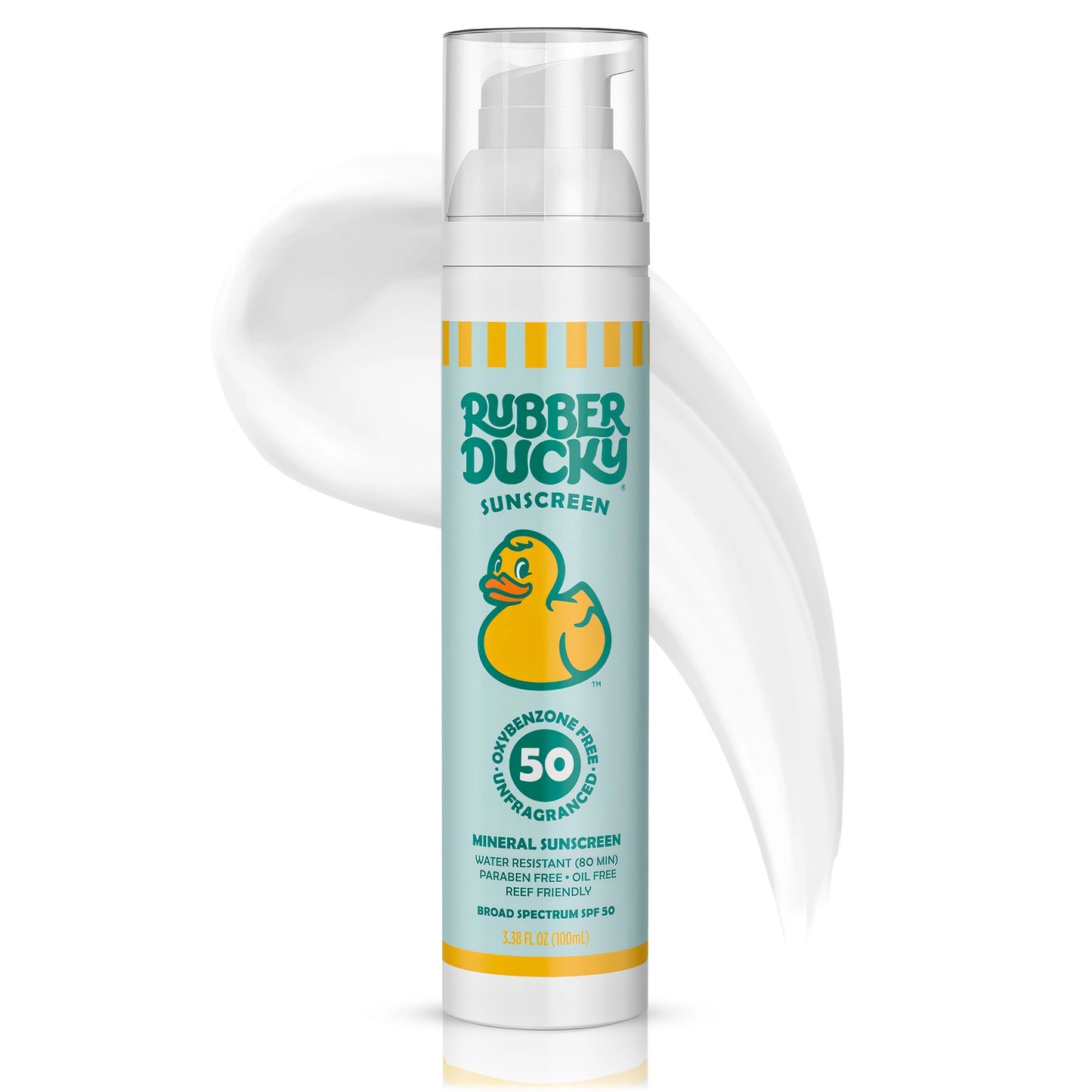SPF 50 Sunscreen Mineral Lotion, Rubber Ducky Brand, 5 oz