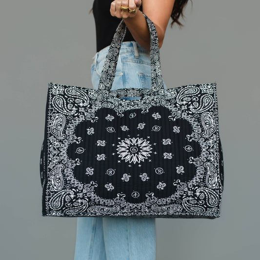 Black Bandana Tote