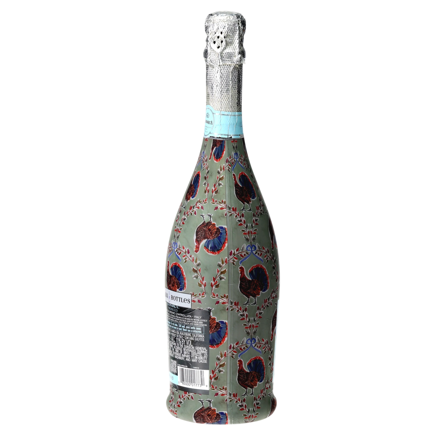 Autumn Turkey Trellis Prosecco Bottle Wrap